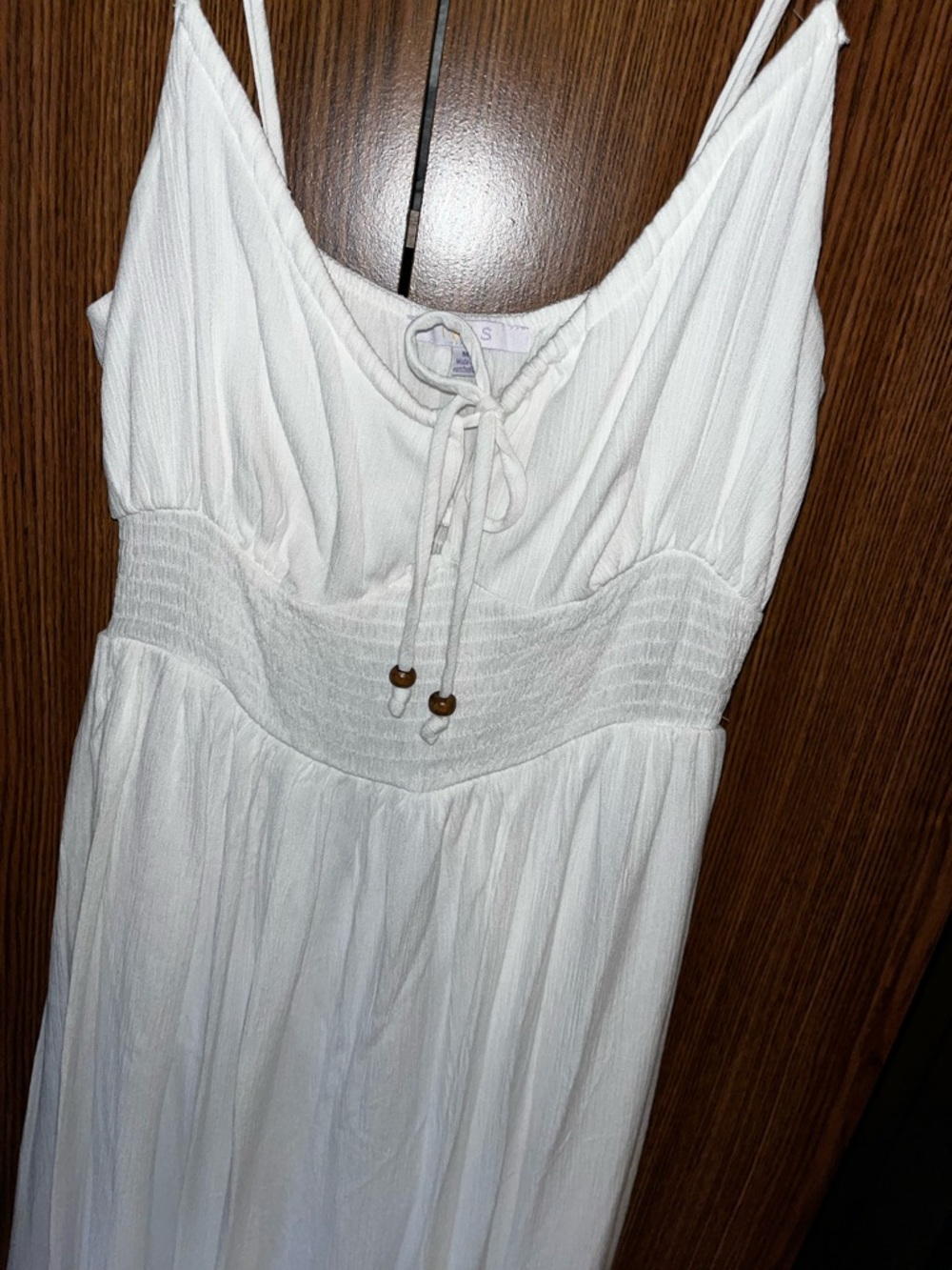 Fashion nova White Spaghetti Strap Midi Dress with Tie Front medium - Picture 3 of 3